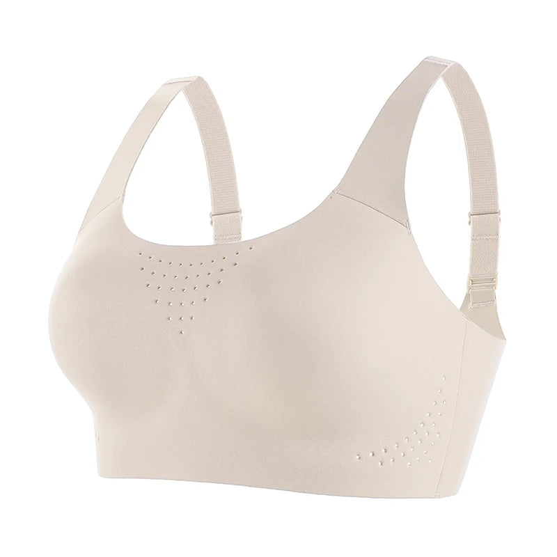 FallSweet Plus Size Wireless Sports Bra – Shockproof Thin Cup Bralette