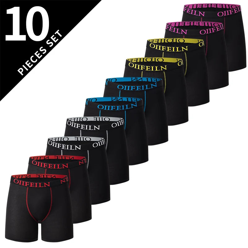 4/5/10 Pcs Fashionable Men's Long Underwear Casual