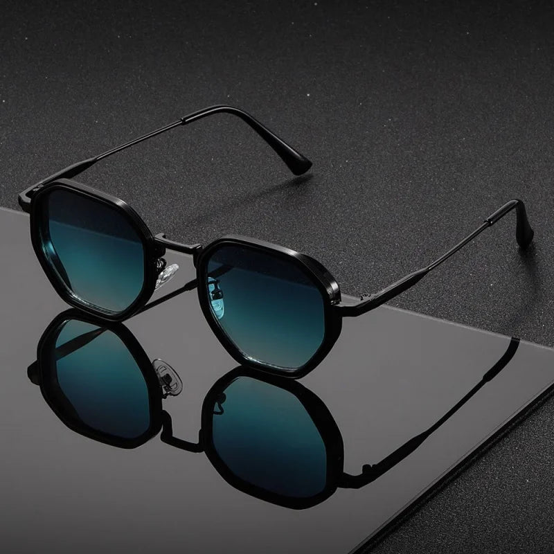 1 Pair Unisex Round Metal Vintage Sunglasses UV400