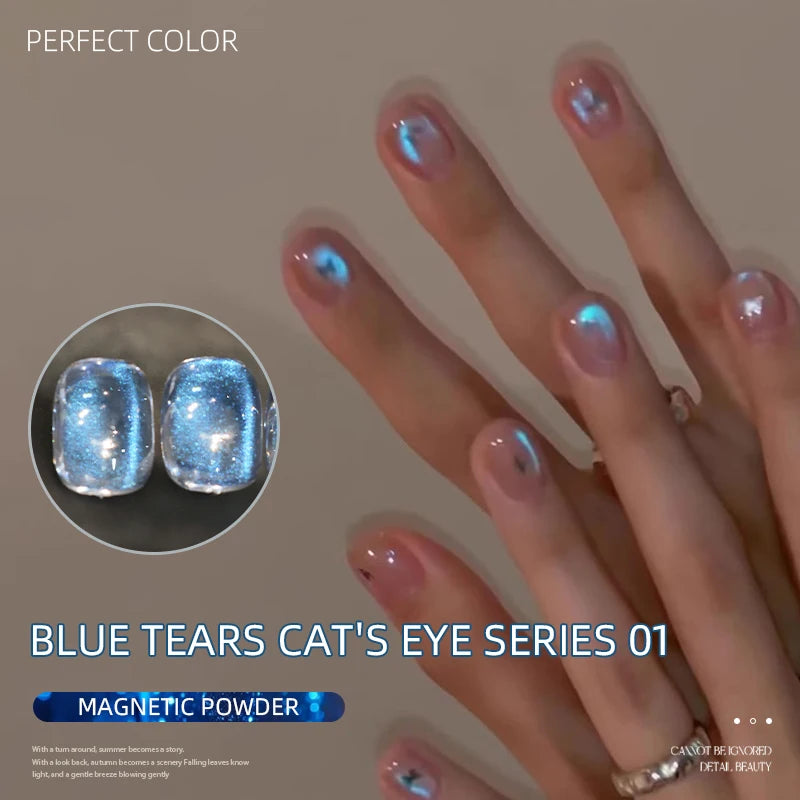 Cat Eye, 3 Colors Unique Blue Color And Magnetic Powder
