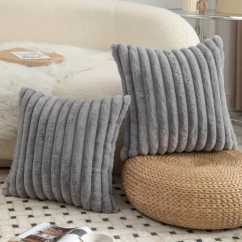 1pc Stripe Corduroy Pillow Case,Creative Home Fabric