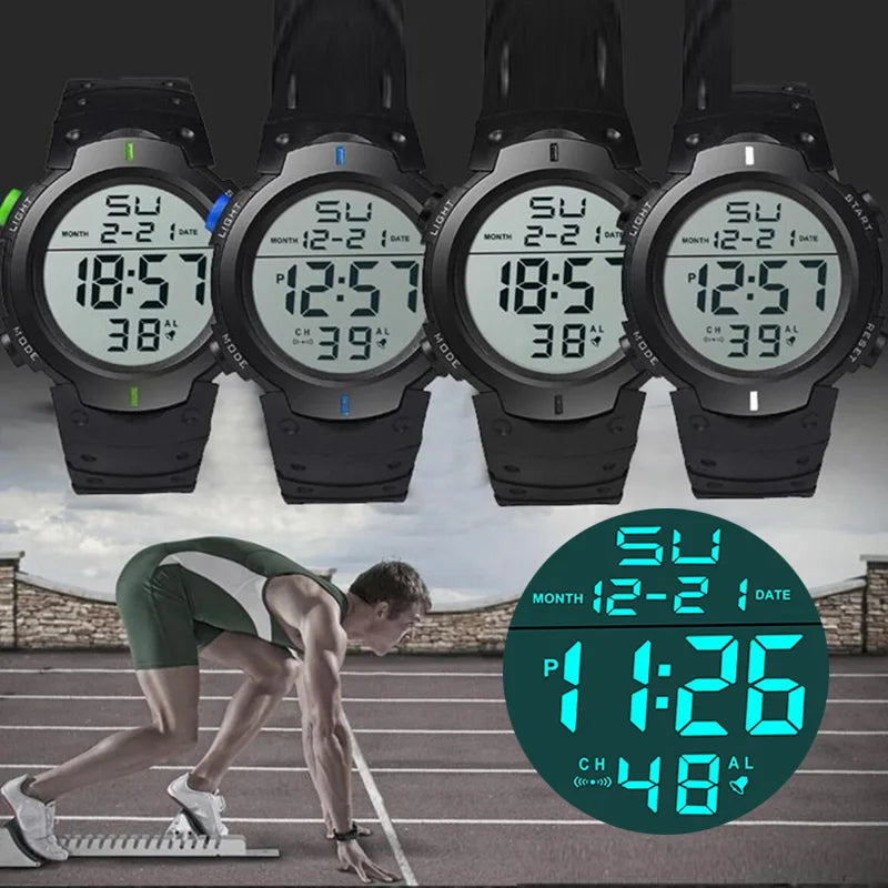 Men Waterproof  Multifunction Electronic Watch