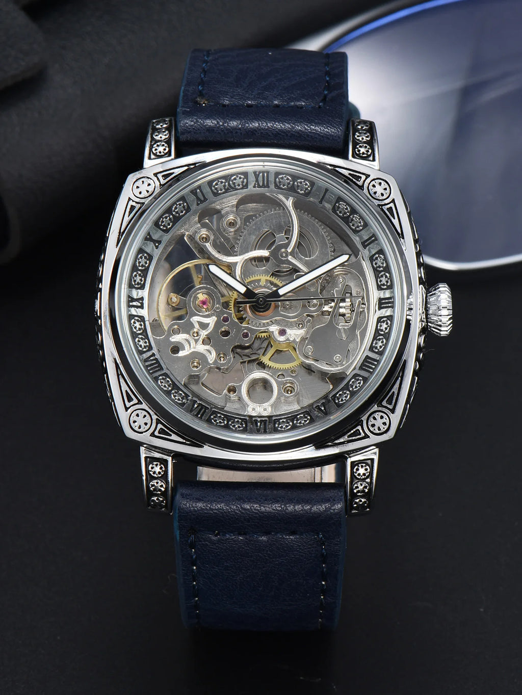 LONGLUX automatic waterproof retro style mens watch