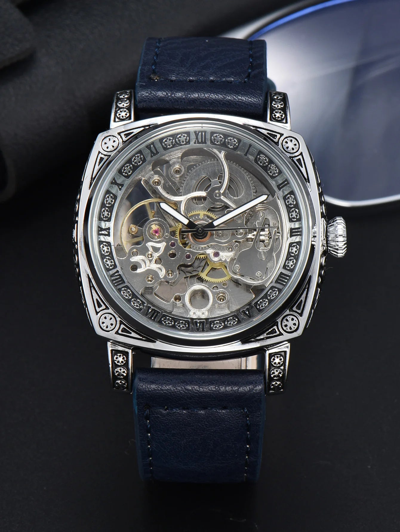 LONGLUX automatic waterproof retro style mens watch
