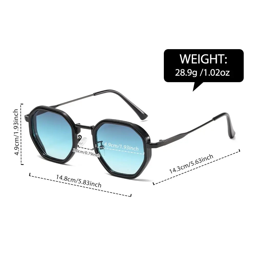 1 Pair Unisex Round Metal Vintage Sunglasses UV400