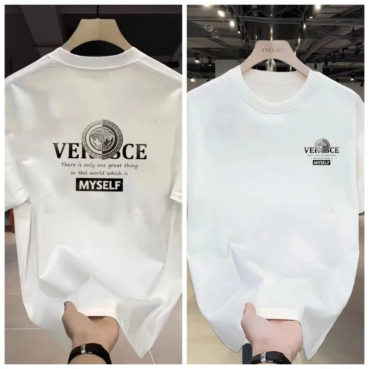 Trendy Printed  Luxury Cotton Short-sleeved T-shirt