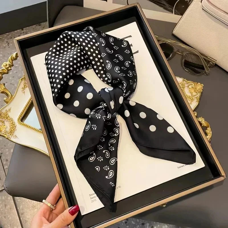 Luxury  Square Scarf Soft Satin For Women