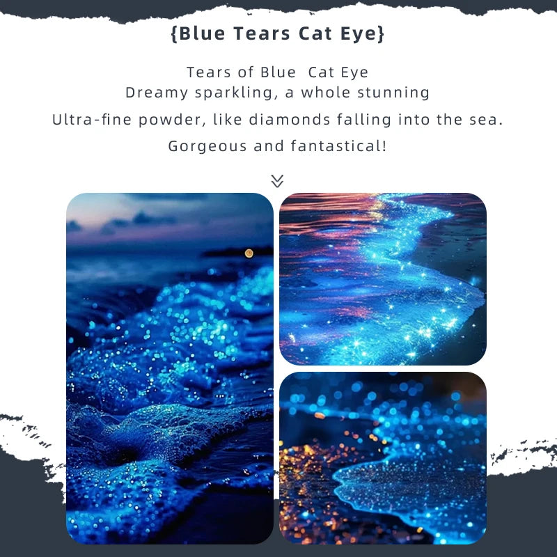 Cat Eye, 3 Colors Unique Blue Color And Magnetic Powder