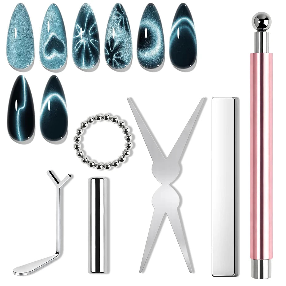 6pcs Cat Eye Nail Magnet Tool Set.