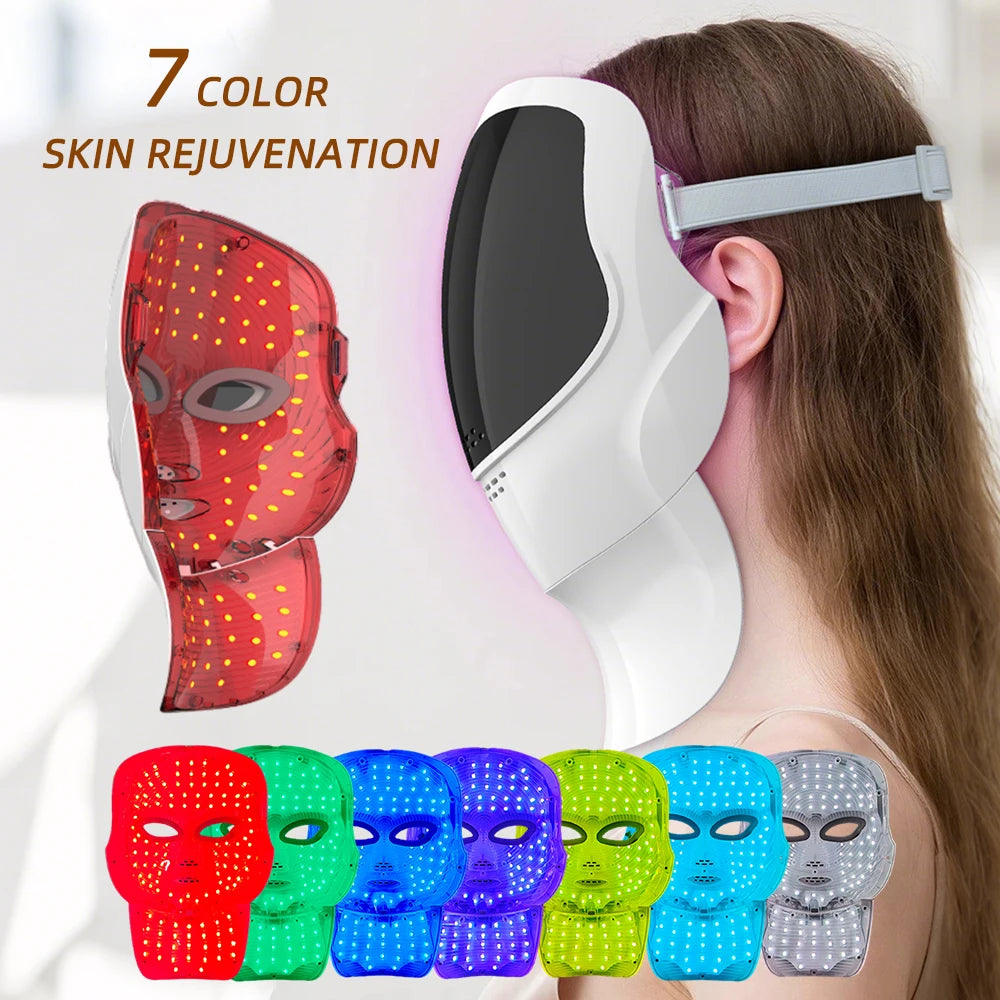 7 Colors LED Lifting Rechargeable Face Neck Mask
