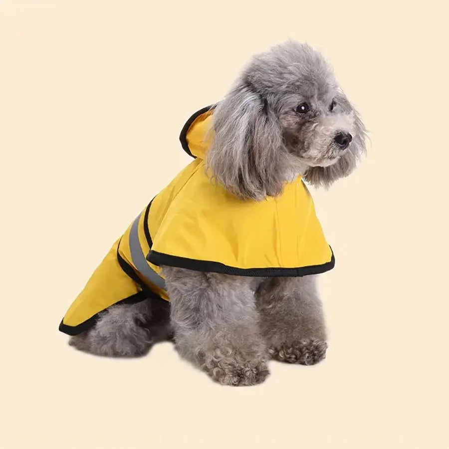Keep Your Pet Dry And Comfortable - Adjustable Waterproof & Windproof Dog Raincoat.