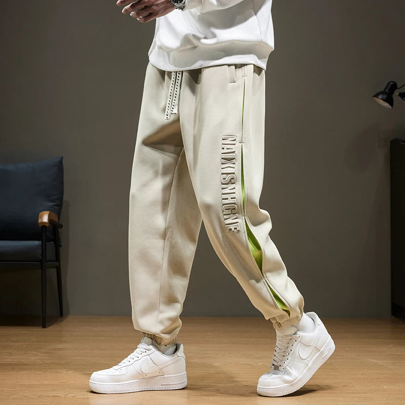 Jogger Men'sPants  Fit Baggy  Elastic Sport Casual Fashion