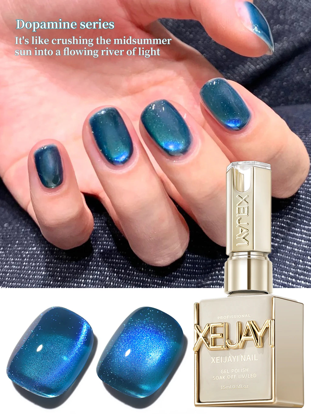 15ml Silver Cat Eye Magnetic Gel Polish.