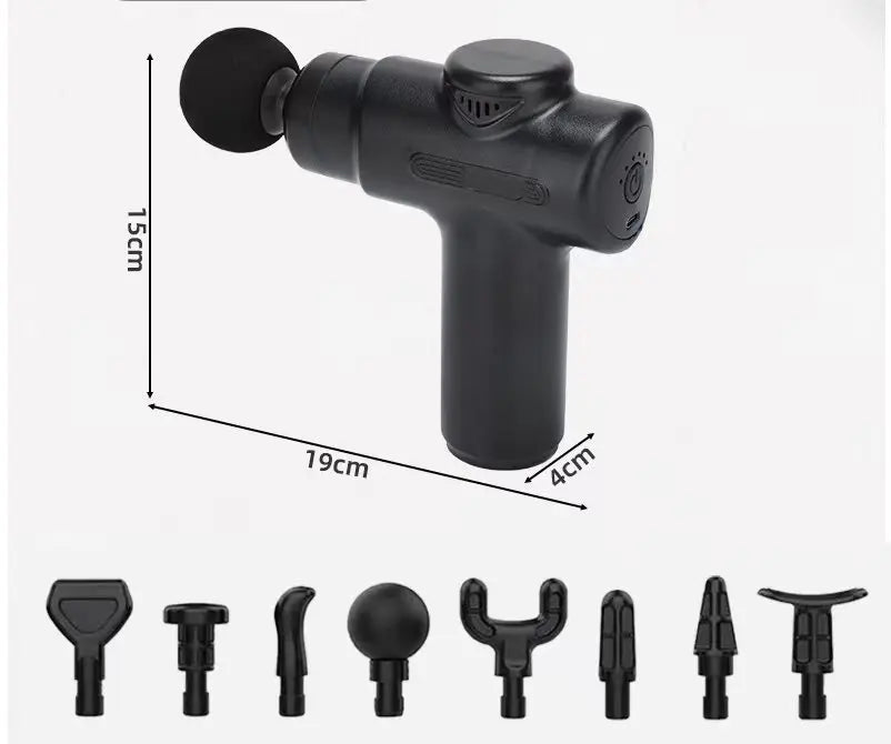 Electric Deep Tissue Massage Gun – 8 Attachments for Full-Body Muscle Relaxation, Sports & Fitness