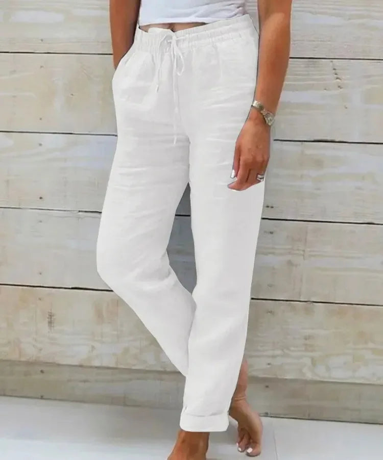 Casual Cotton Linen Woman's Pants