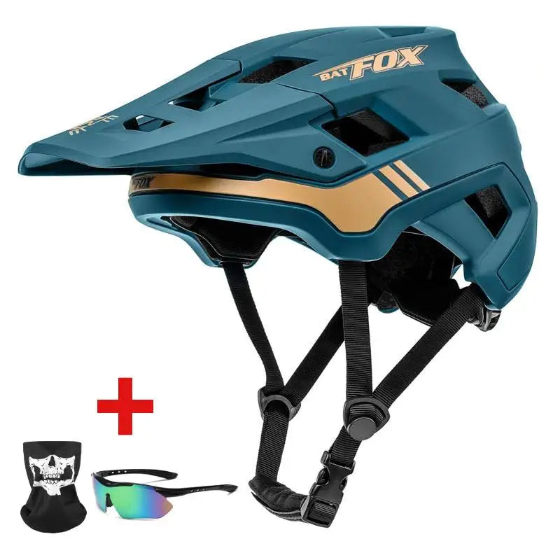 BATFOX Unisex MTB Bike Helmet – Matte Black Cycling Helmet