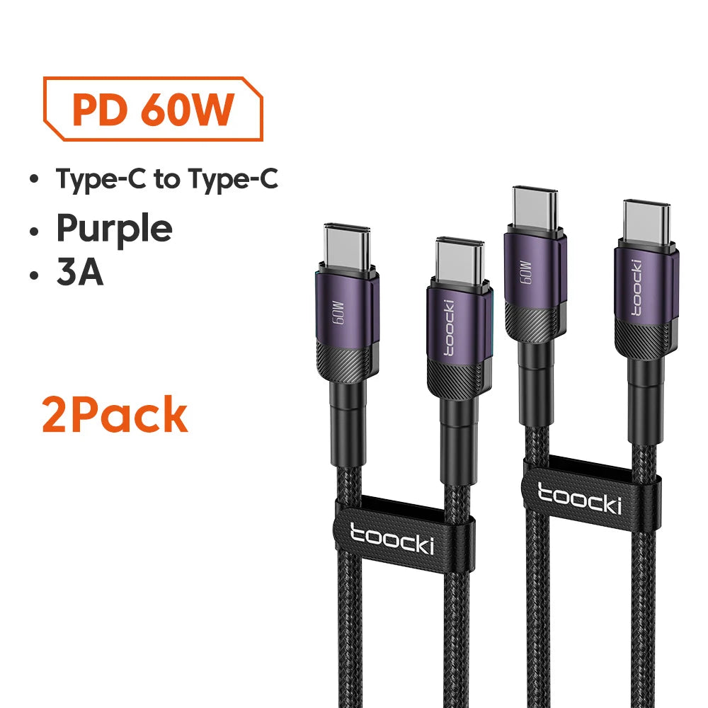 Toocki 100W Type C to USB C Cable PD Quick Charge 4.0