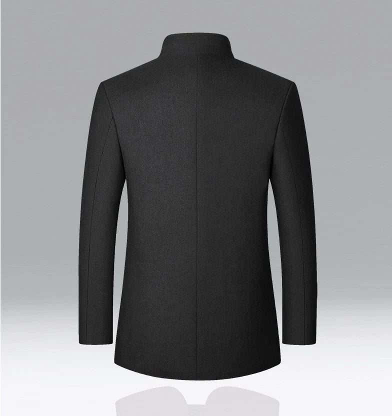 Men’s Winter Faux Leather Jacket – Windproof & Fleece-Lined