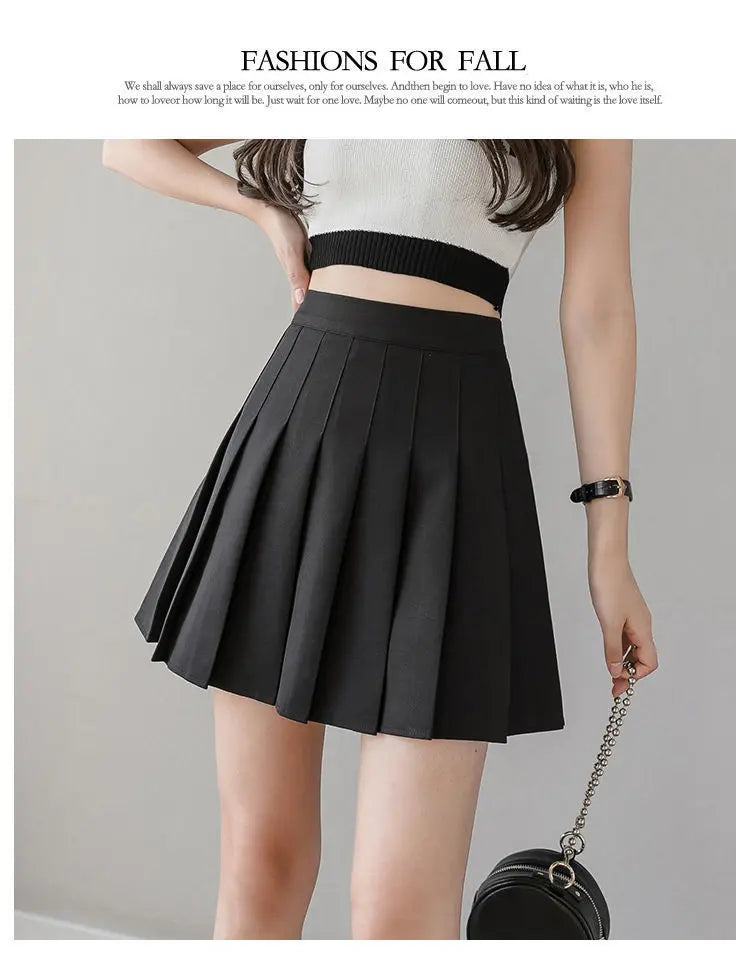 Kawaii Pink Plaid Pleated Mini Skirt (High-Waist Japanese School Style)