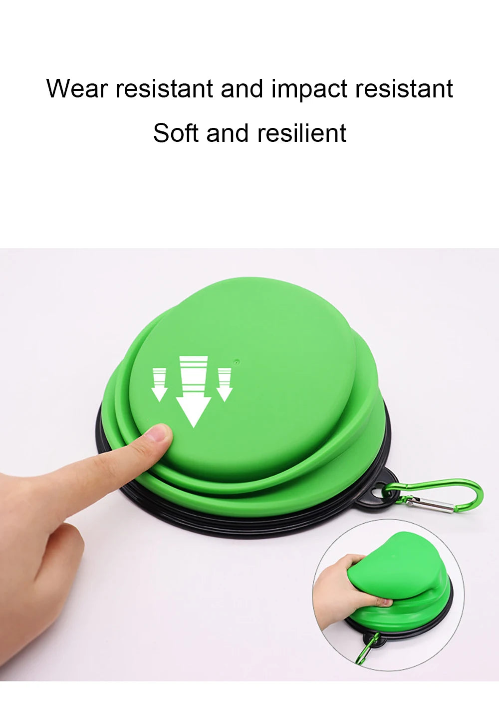 Outdoor Portable Pet Folding Silicone  Bowl