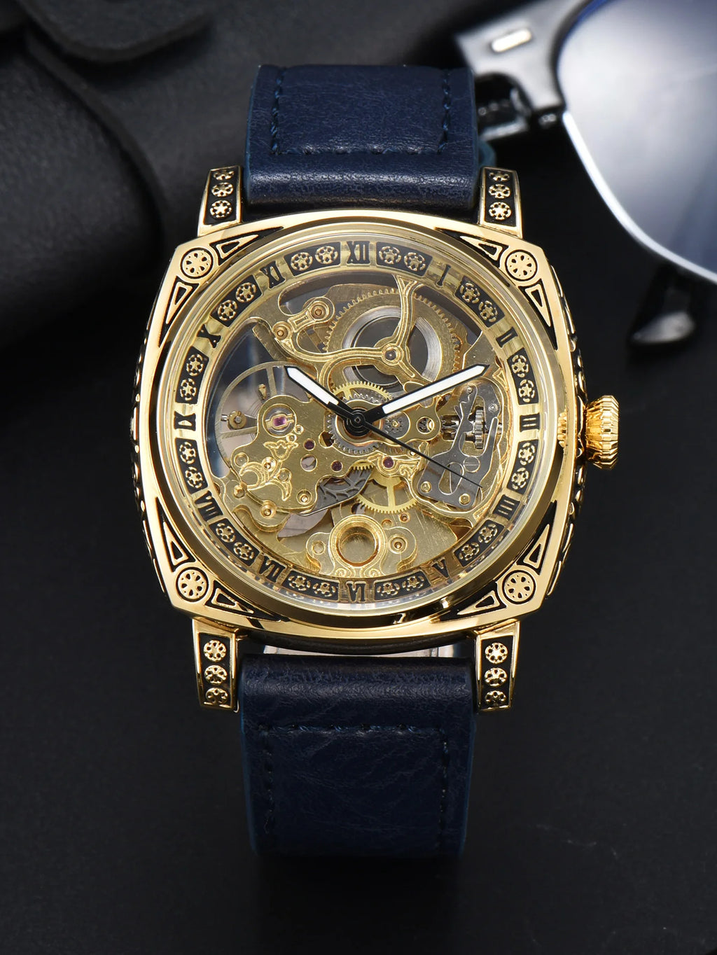 LONGLUX automatic waterproof retro style mens watch