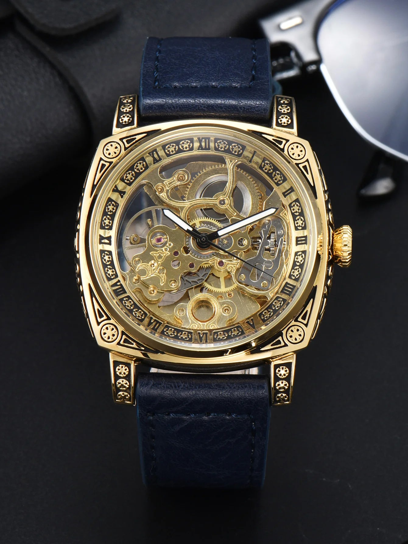 LONGLUX automatic waterproof retro style mens watch