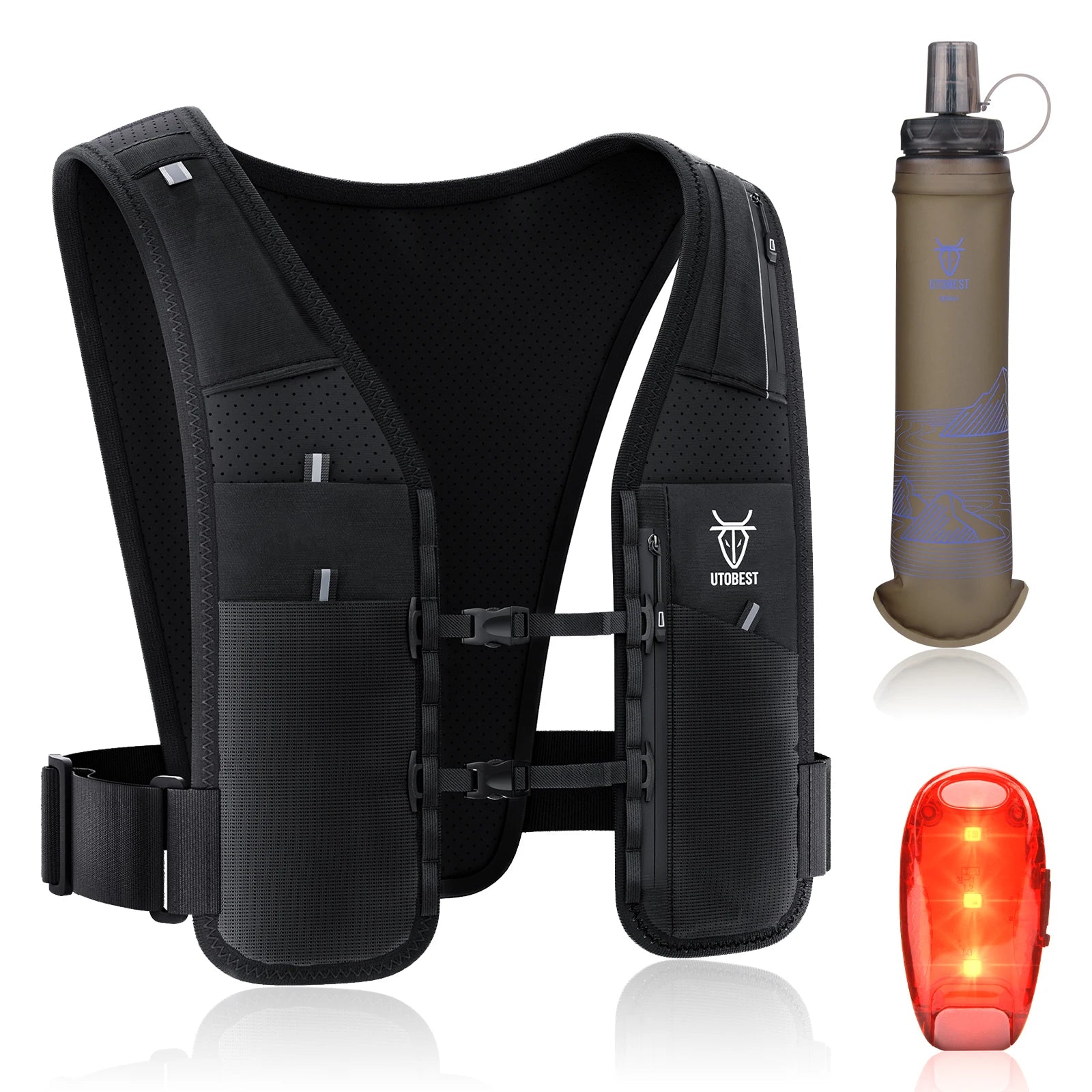 UTOBEST UTR113 Hydration Vest – Reflective & Adjustable for Outdoor Sports