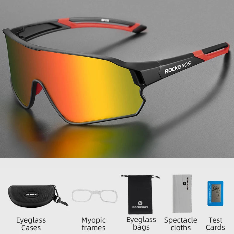 ROCKBROS Polarized Cycling Sunglasses UV400 – Ultralight Large Frame Bike Glasses