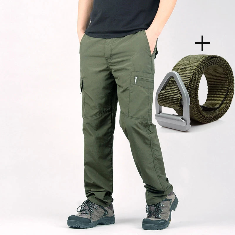 Outdoor Waterproof Tactical Belt Mens Quick Dry Trousers