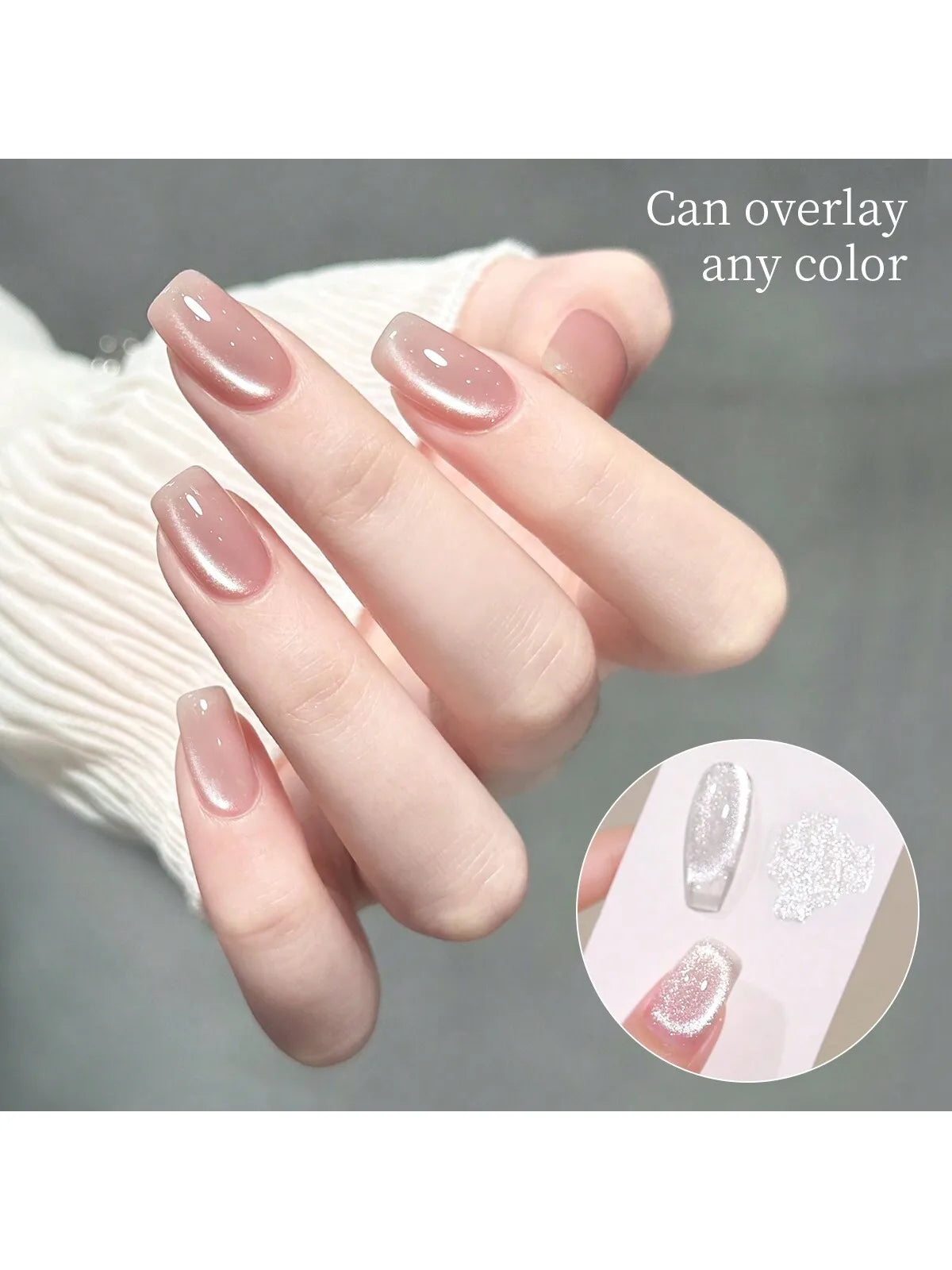 15ml Silver Cat Eye Magnetic Gel Polish.
