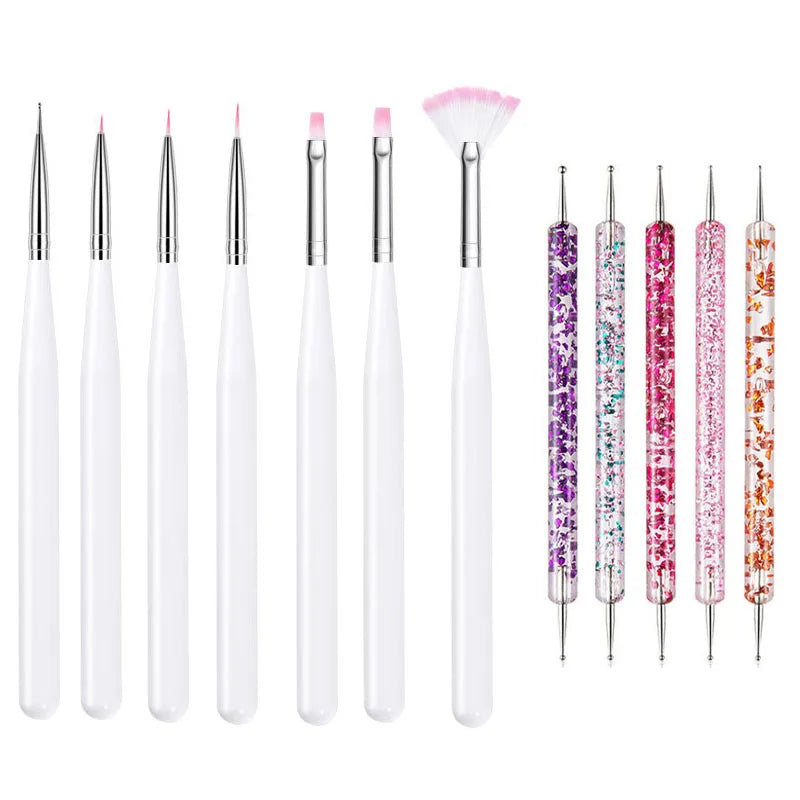 5/20Pcs Nail Art Brush Design Tip Painting Drawing