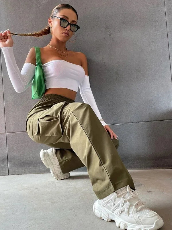 Women’s High-Waist Baggy Cargo Pants