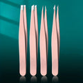 Stainless Steel Eyebrow Tweezers Set 4 Pcs  Eyebrow