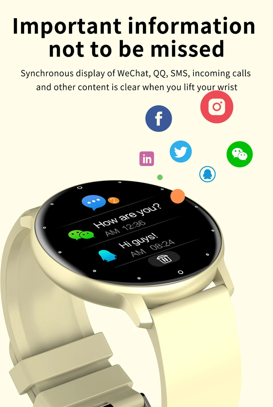 LIGE Smartwatch – Full Touch, Bluetooth Call, Waterproof Fitness Tracker for Android & iOS