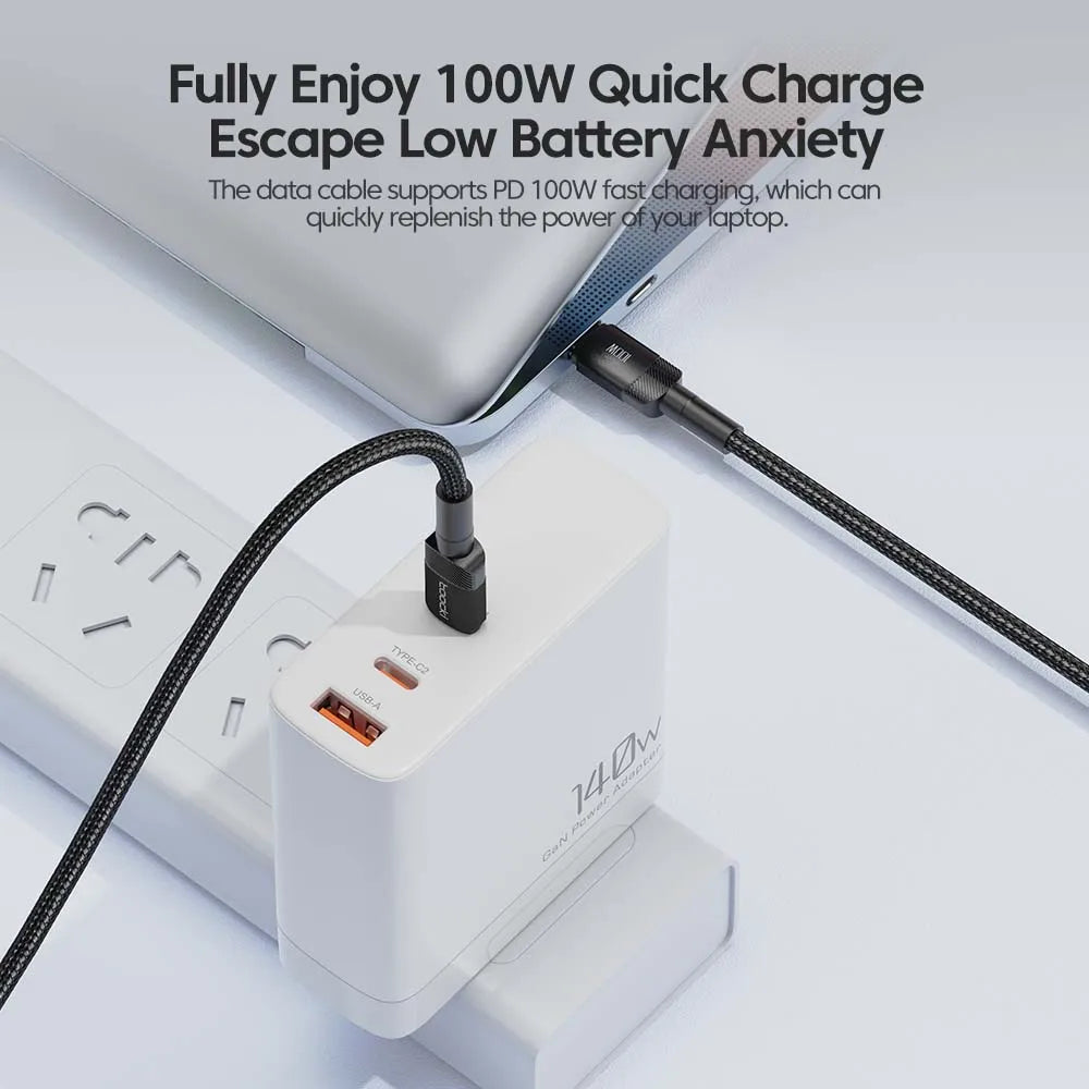 Toocki 100W Type C to USB C Cable PD Quick Charge 4.0