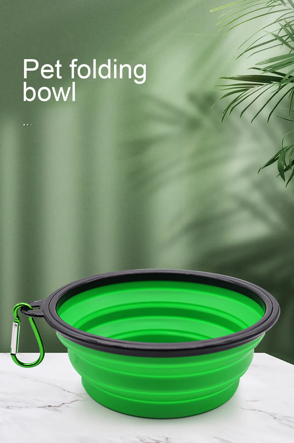 Outdoor Portable Pet Folding Silicone  Bowl