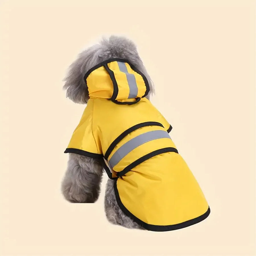 Keep Your Pet Dry And Comfortable - Adjustable Waterproof & Windproof Dog Raincoat.
