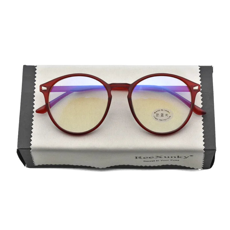 Photochromic Unisex Anti Blue Rays Glasses Round Frame