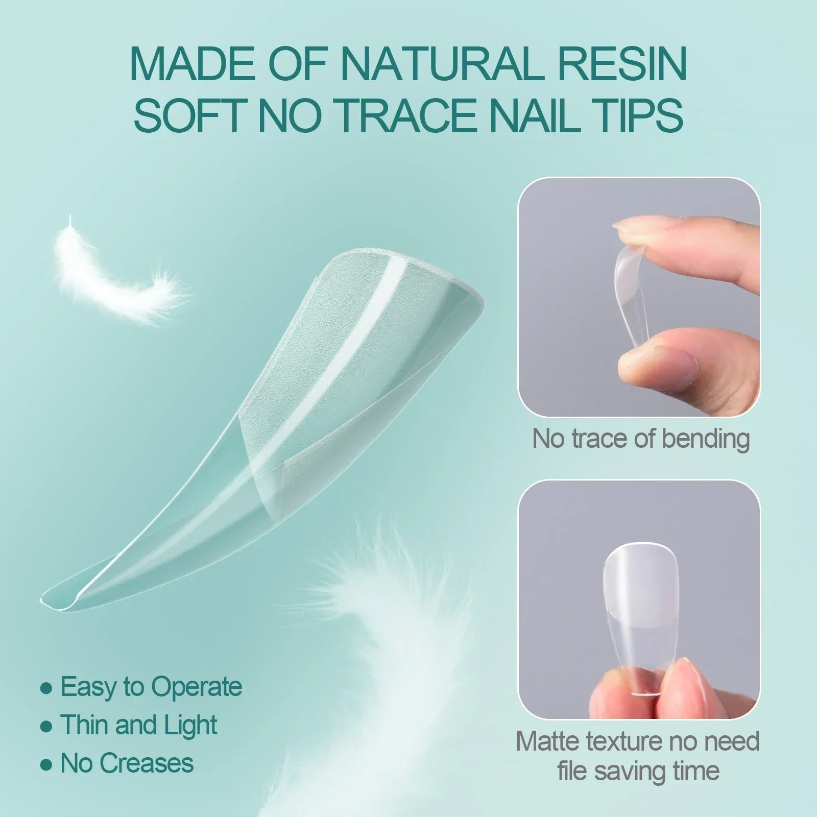 Nailpop 120pcs/box Gel X Nail Tips Medium Short Almond Shape