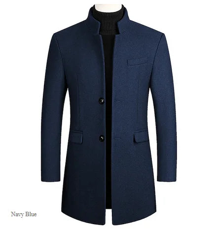 Men’s Winter Faux Leather Jacket – Windproof & Fleece-Lined