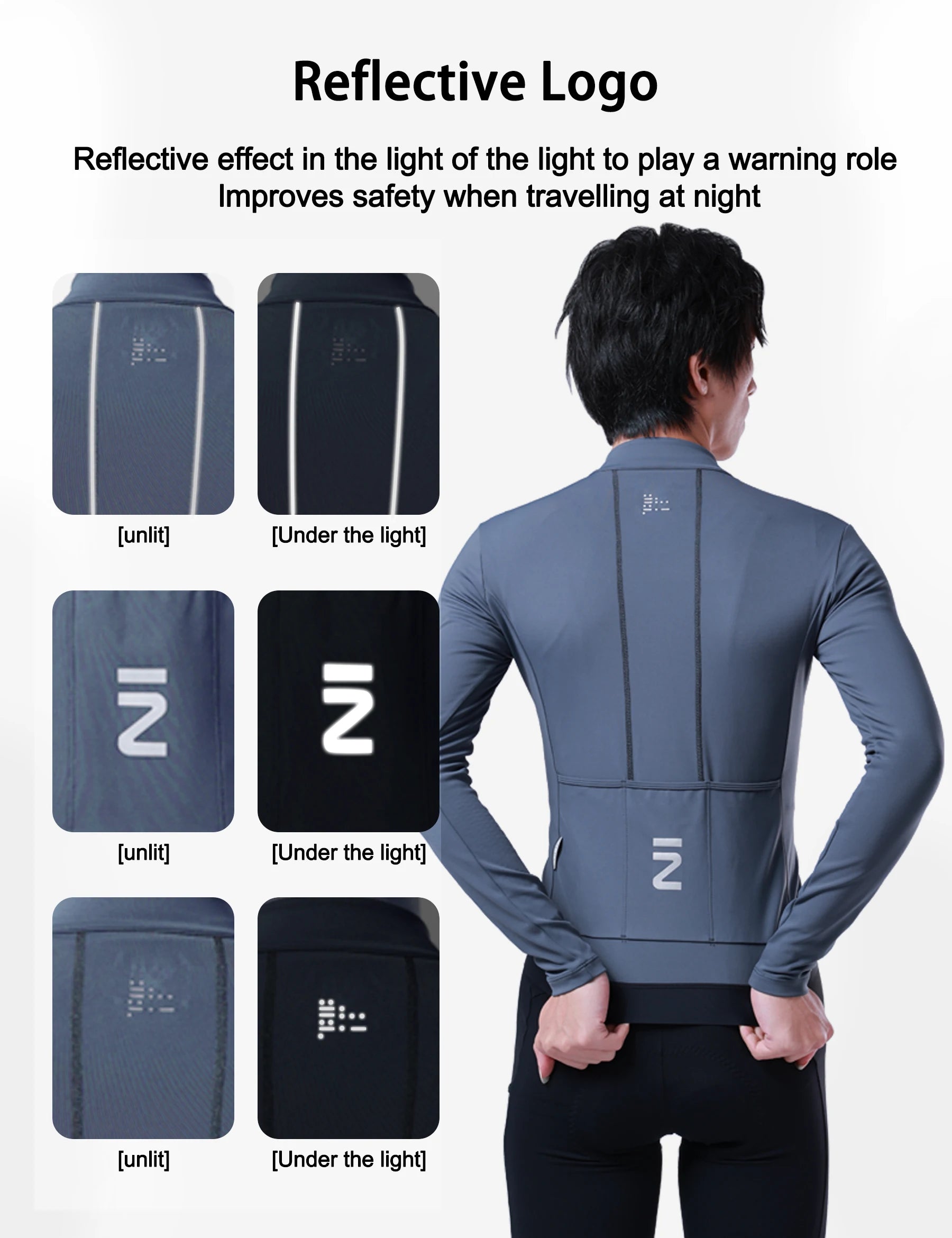 INBIKE Men’s Winter Thermal Cycling Jersey – Fleece Long Sleeve with 3 Rear Pockets