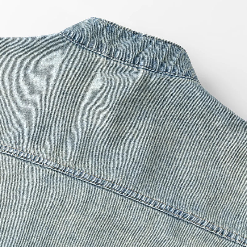 Men’s Casual Denim Jacket – Zipper Loose High Street Workwear