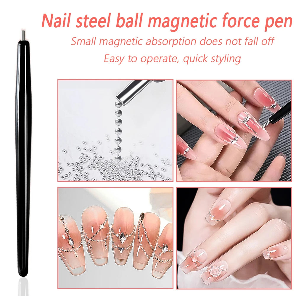 1 Box Half Round Flatback Nail Rhinestones Multi Size Gold& Silver