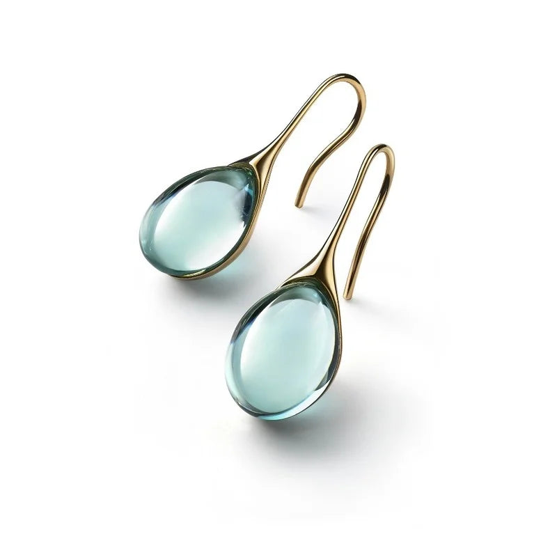 Trendy Women Earrings 4 Colors  Natural Stone