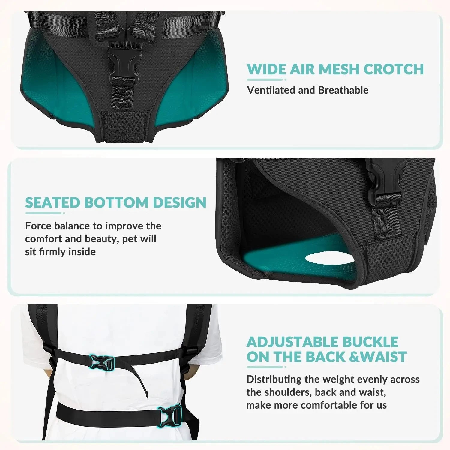 Premium Adjustable Hands-Free Dog Carrier Backpack – Front-Style, Comfortable & Portable