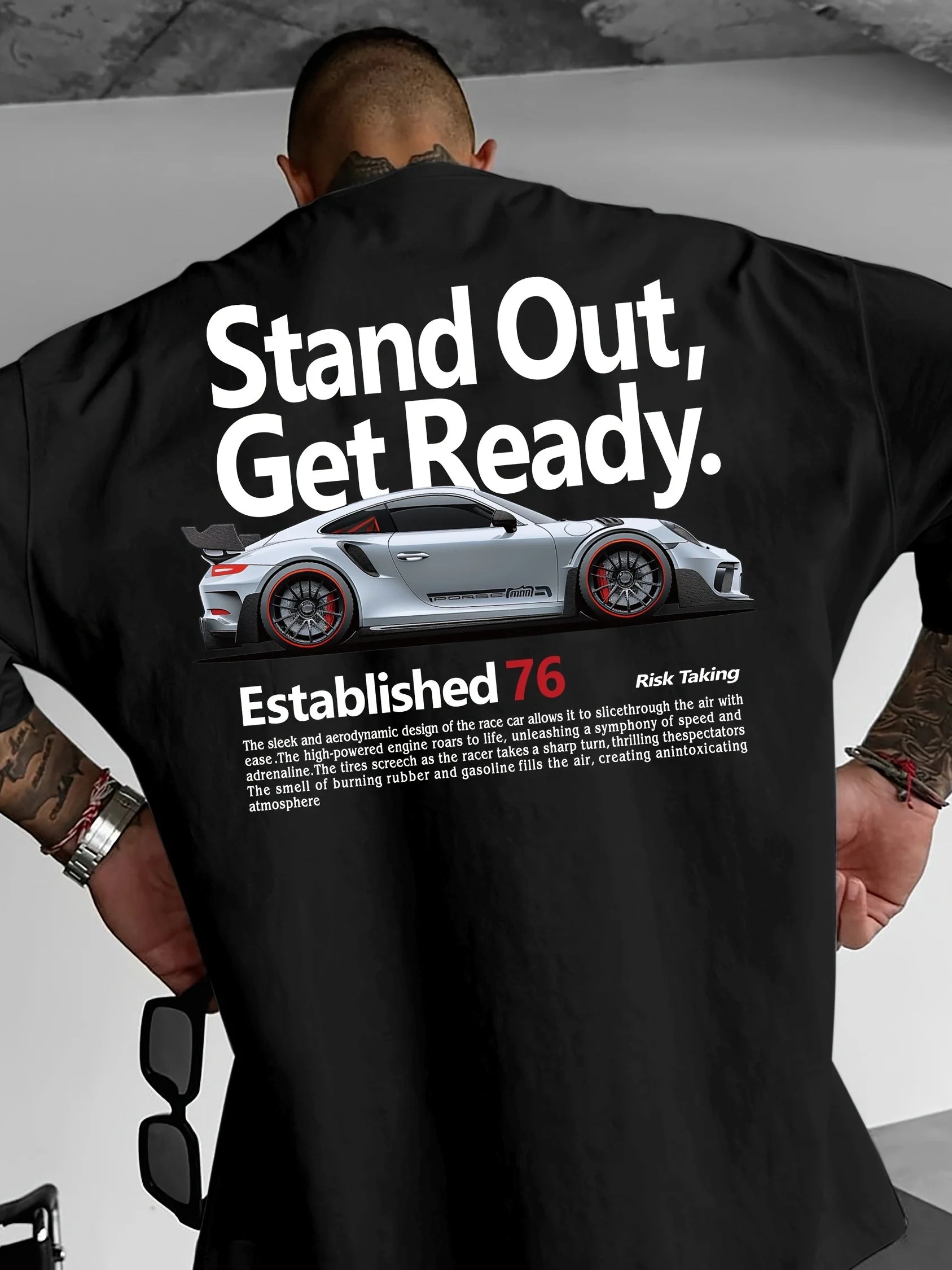 Trendy Racing 100% Cotton Men T-Shirt