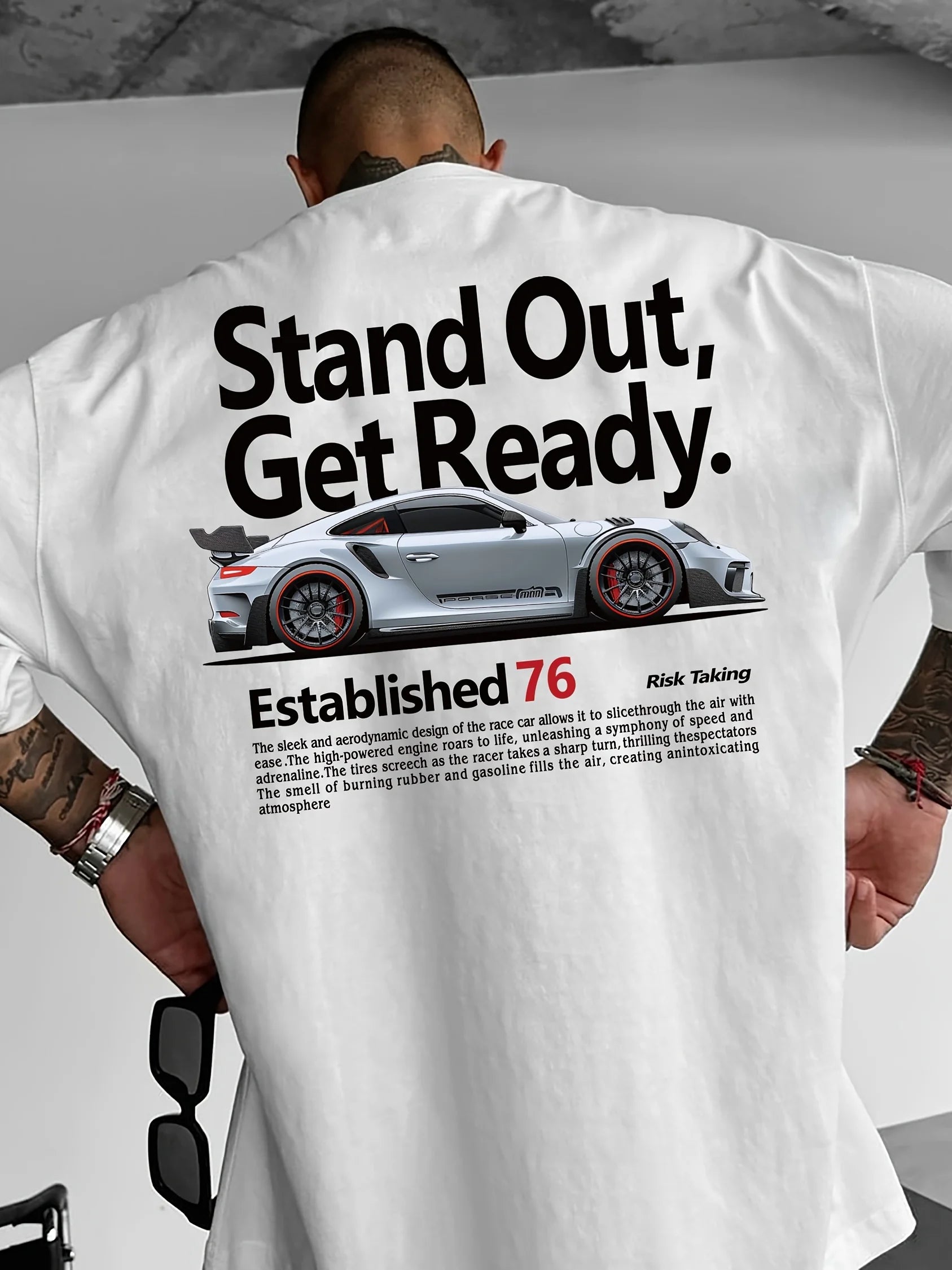 Trendy Racing 100% Cotton Men T-Shirt