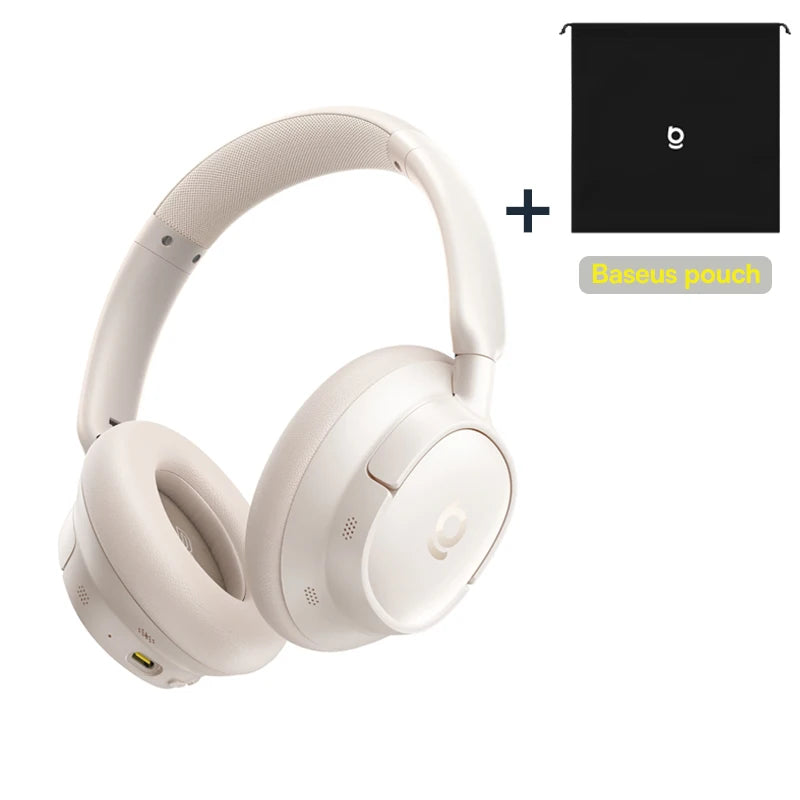 Baseus EH10 NC wireless headphones with adaptive noise canceling, Hi-Res audio, Bluetooth 6.0, and 80-hour battery.