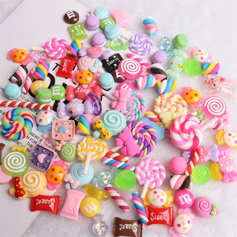 20PCS Multi Shape Kawaii Sweet Candy Nail Art Charms