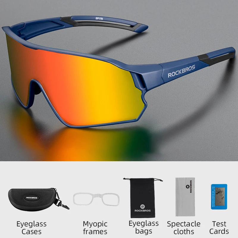 ROCKBROS Polarized Cycling Sunglasses UV400 – Ultralight Large Frame Bike Glasses